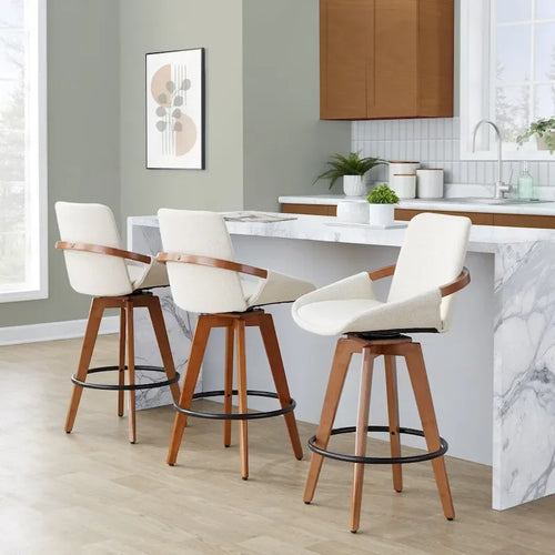 Carson Carrington Pugo 26 Fixed-Height Counter Stool in Noise Fabric