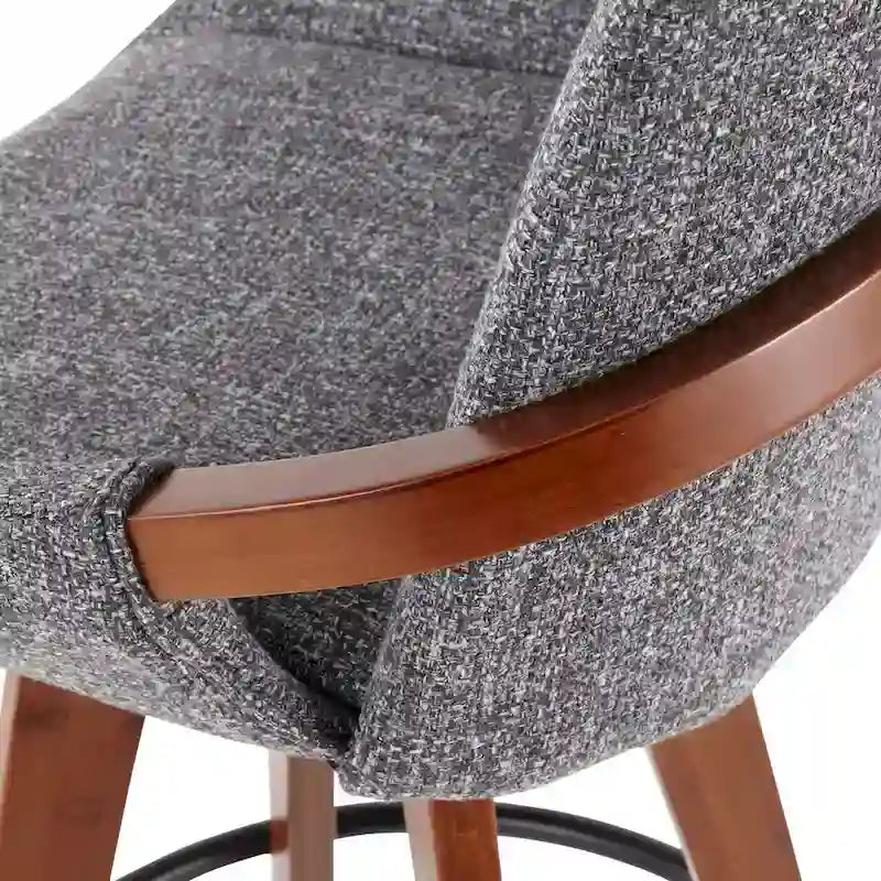 Tabouret de comptoir à hauteur fixe 26 pouces en tissu Noise