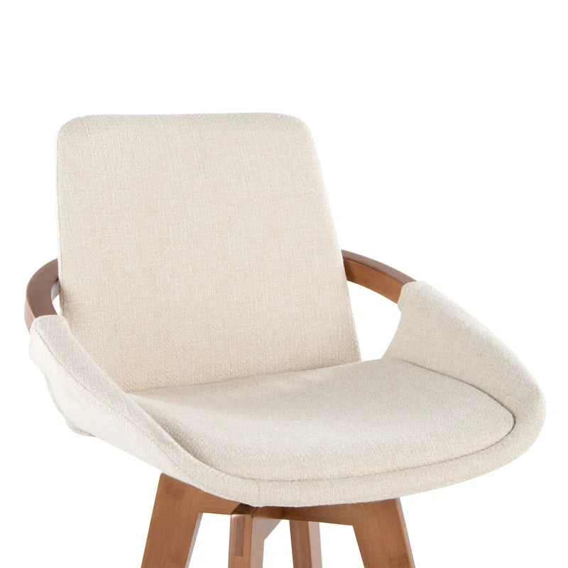Tabouret de comptoir à hauteur fixe 26 pouces en tissu Noise