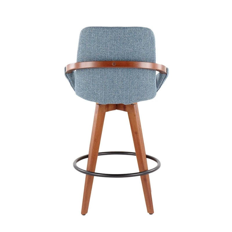 Tabouret de comptoir à hauteur fixe 26 pouces en tissu Noise