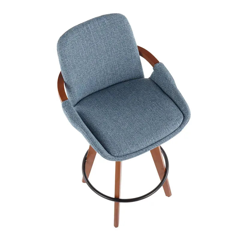 Tabouret de comptoir à hauteur fixe 26 pouces en tissu Noise