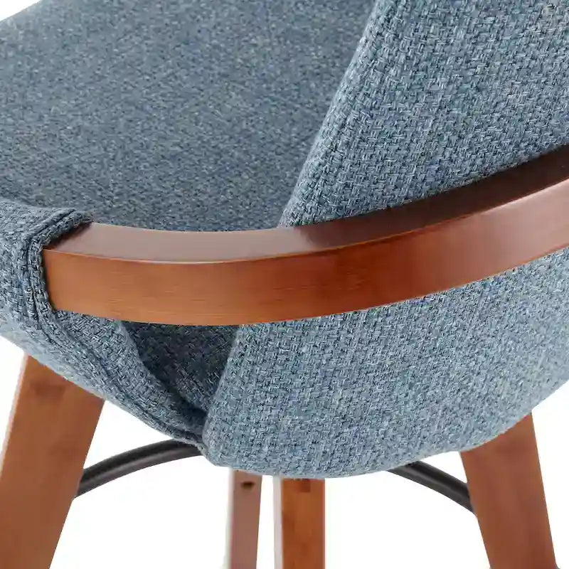 Tabouret de comptoir à hauteur fixe 26 pouces en tissu Noise