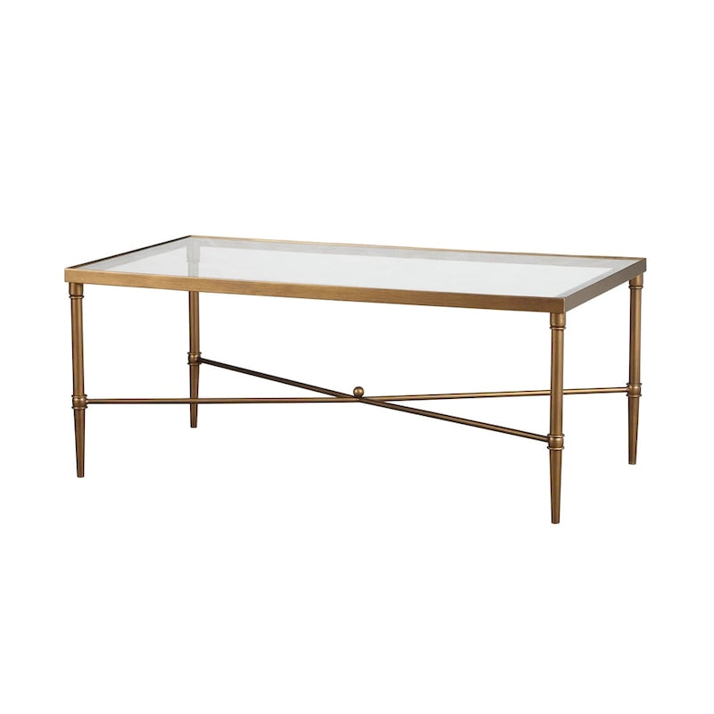 Table basse moderne finition bronze chic
