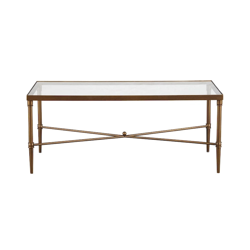 Table basse moderne finition bronze chic