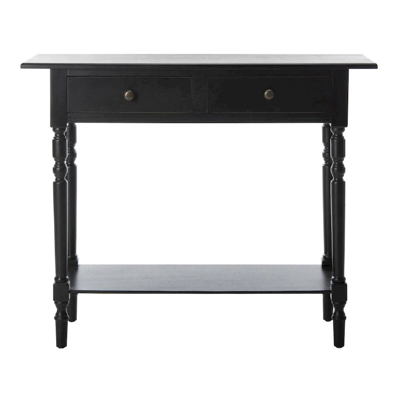 Table console grise à 2 tiroirs 38 L x 13 P x 32 H